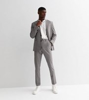 New Look Grey Check Skinny Suit Trousers